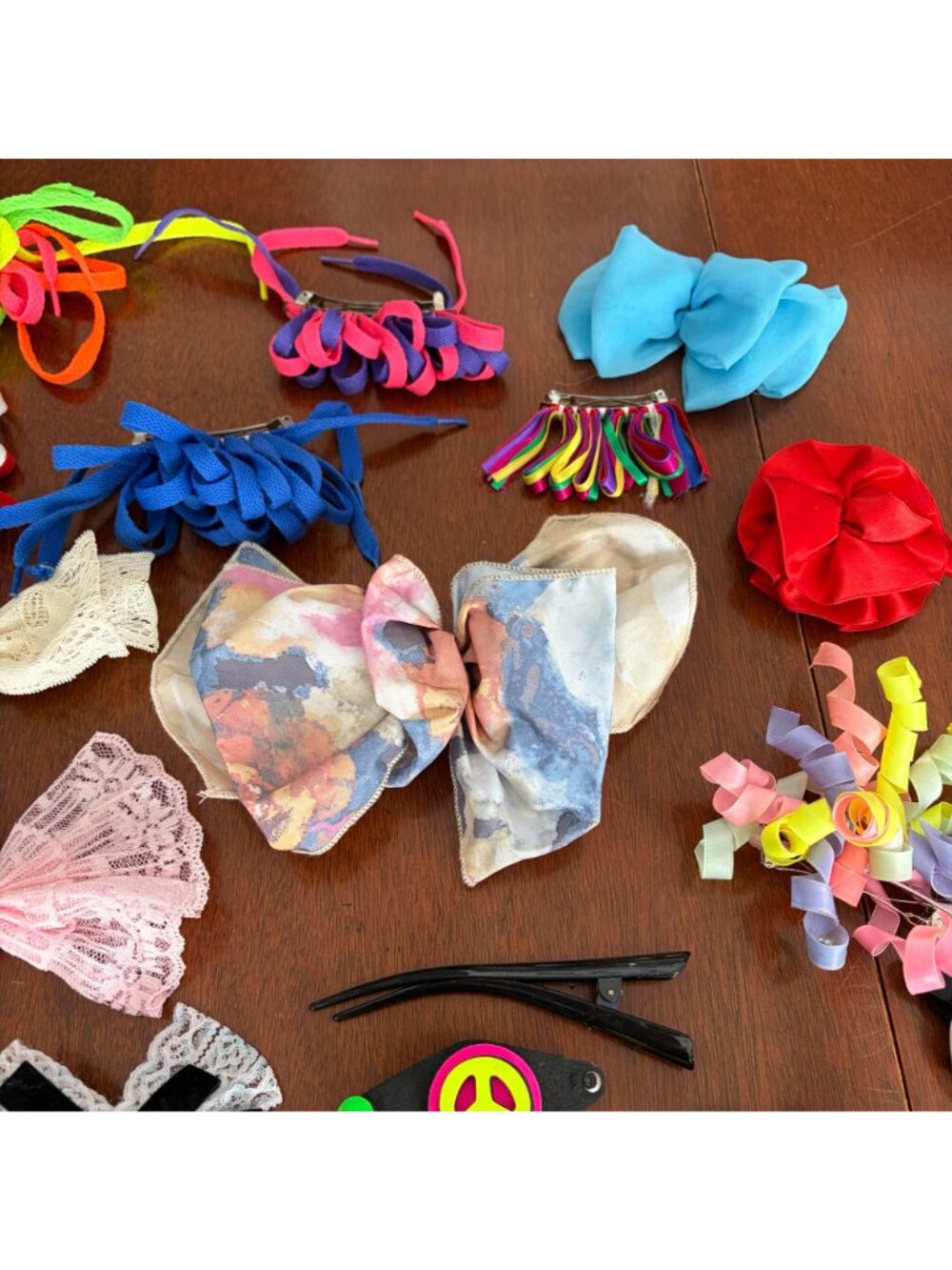 Vtg 1980s Hair Accessories Lot Madonna Banana Clips Bows Barrettes Headbands - Picture 10 of 16